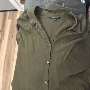 Madewell Short Sleeve Drapey Blouse Shirt